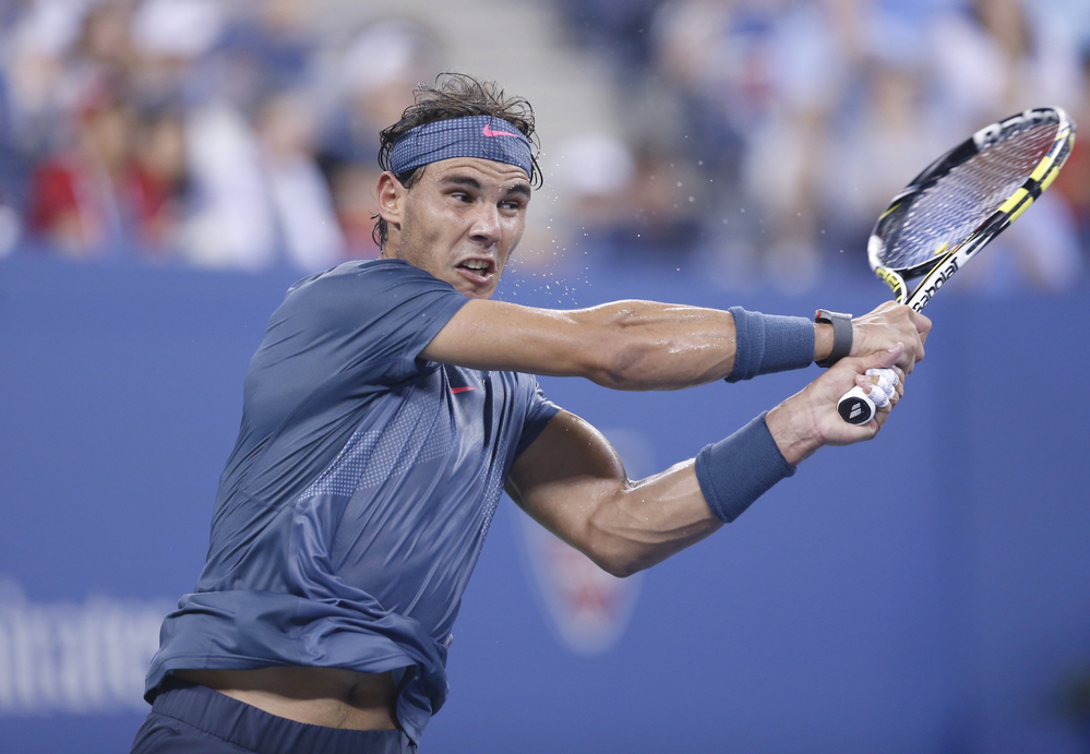 Rafa Nadal wearing watch during the match